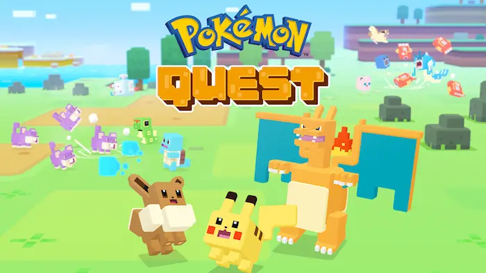 Búsqueda de tesoros y otras actividades con tus Pokémon favoritos son posibles en Pokémon Quest, uno de los mejores juegos gratis y sin anuncios para niños