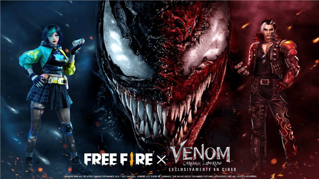 Colaboración de Free Fire con la película Venom, Carnage Liberado