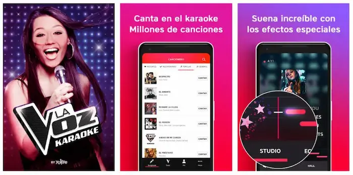 Conviértete en súper estrella con Canta karaoke con La Voz, uno de los mejores juegos de karaoke para Android