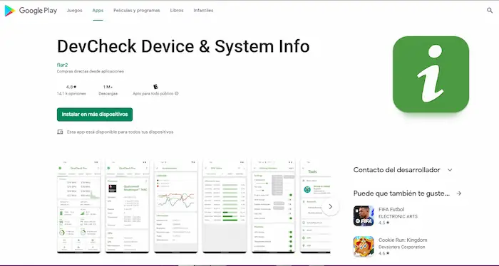 DevCheck es una de las mejores herramientas para consultar la tasa de refresco de tu móvil