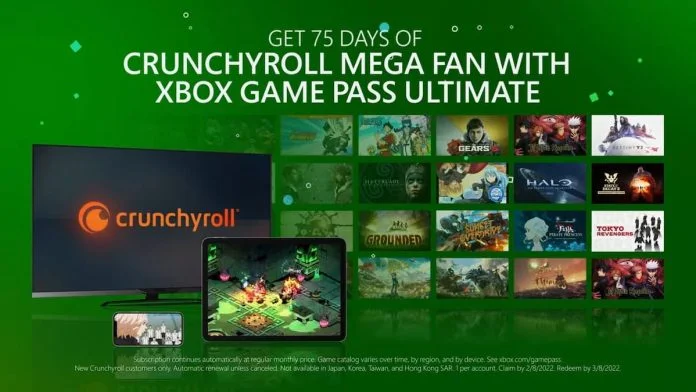 Disfruta de 75 días de acceso a Crunchyroll con tu plan de Xbox Game Pass Ultimate