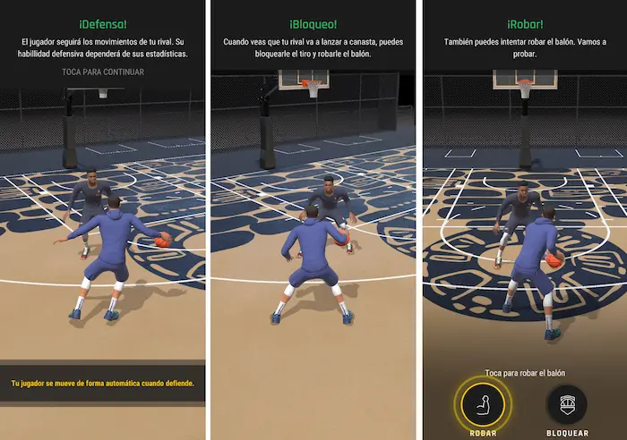 La jugabilidad de NBA All-World está muy bien lograda, con gestos en la pantalla para realizar movimientos