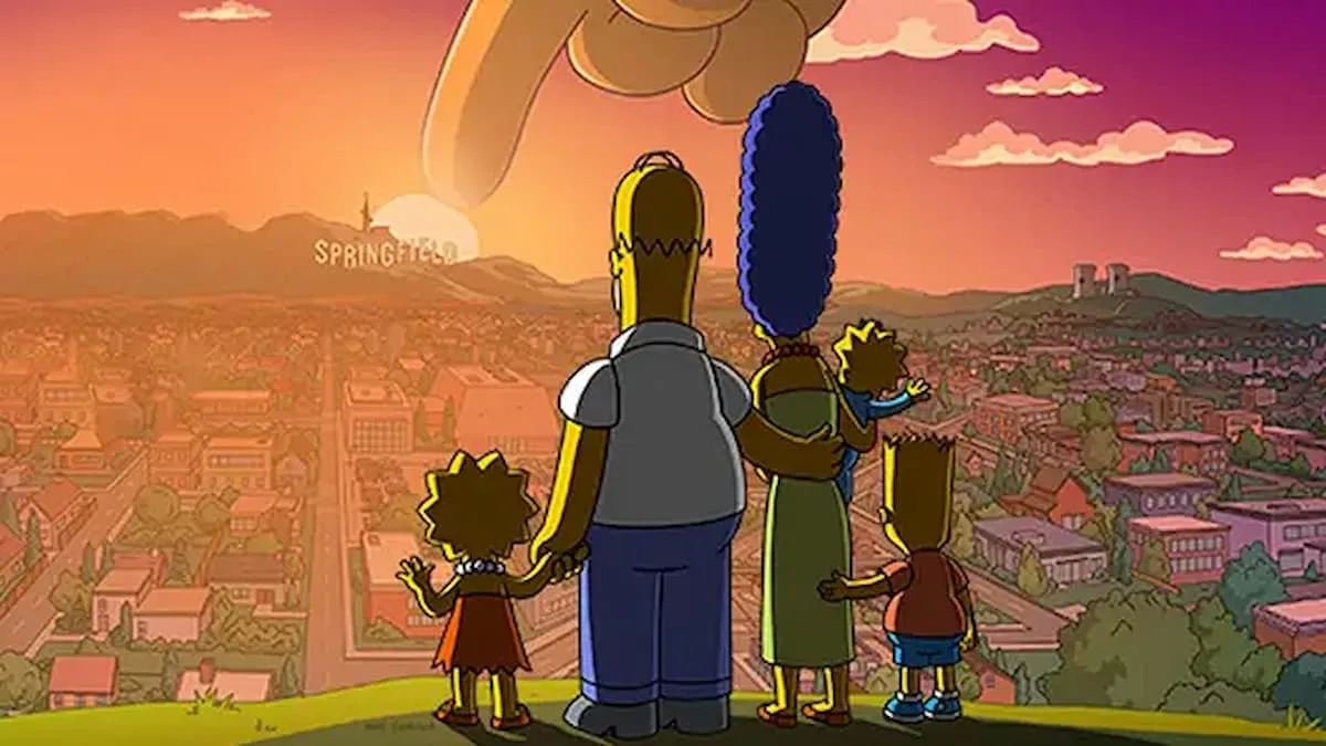 Imagen en la que se muestra a la familia Simpson mirando la ciudad de Springfield