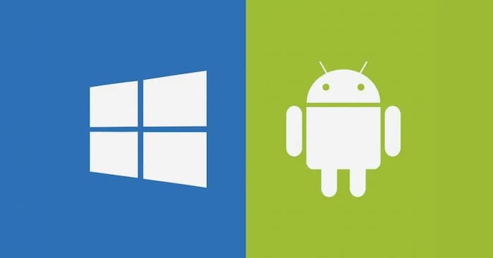 Imagen de logo de Android y de Windows