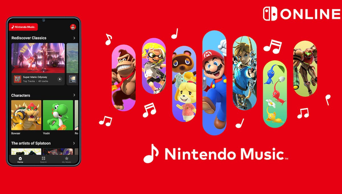 Imagen promocional de la Nintendo Music app