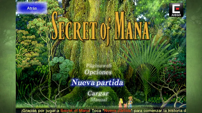 Secret of Mana es otro de los mejores ports de RPG para Android, el cual trae consigo muchas mejoras que se agradecen