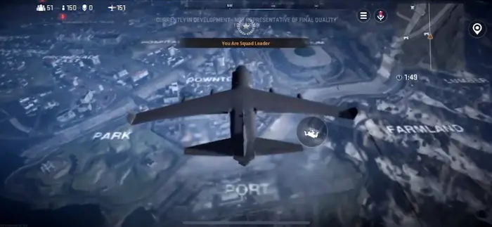 Avión en Call of Duty Warzone Mobile