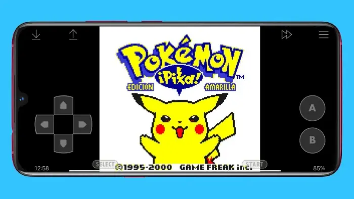 Jugando a Pokémon Amarillo de Game Boy en Android con emulador