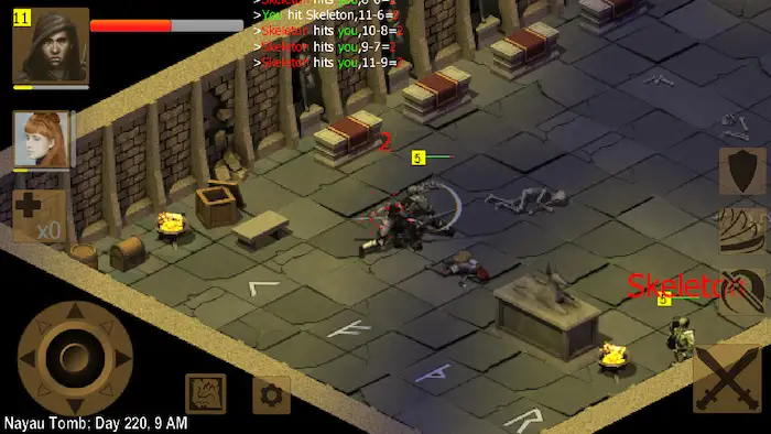 Captura de pantalla del gameplay de Exiled Kingdom.