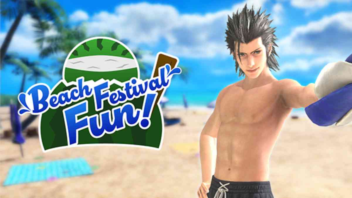 Imagen promocional del evento Beach Festival Fun! de Final Fantasy VII: Ever Crisis