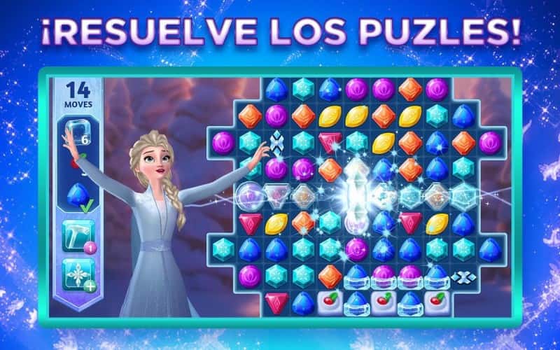 3 en raya de Frozen, ganador de mejor juego casual en Google Play