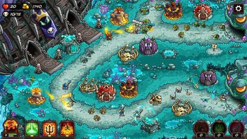 Captura de una partida de Kingdom Rush - Defensa de la torre