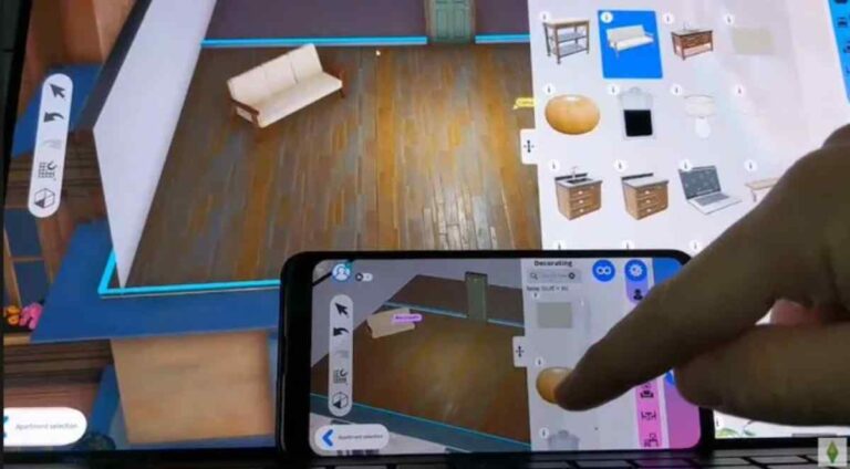 Imagen de un teórico Los Sims 5 en móvil