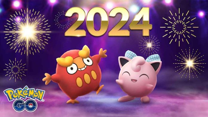 Imagen del evento año nuevo 2024 de Pokémon GO