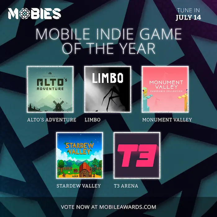 The Mobies Awards: Candidatos a mejor juego móvil indie del año