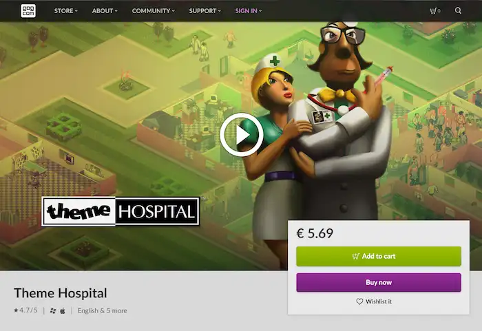 Theme Hospital en GOG.com