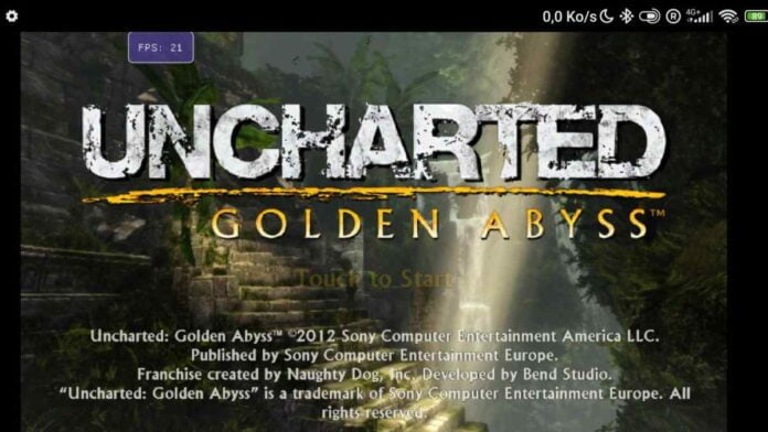 Vita3K para Android ejecutando Uncharted: Golden Abyss