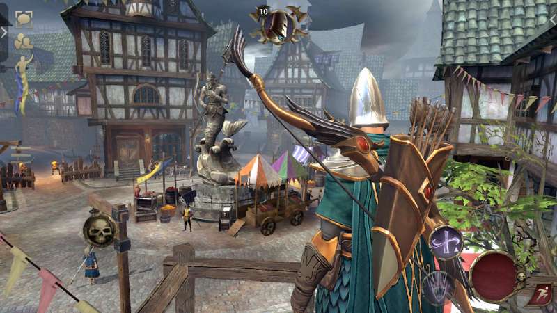 Un arquero en la ciudad en Una batalla en Warhammer: Odyssey