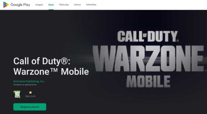 Registro previo de Warzone Mobile ya disponible en Google Play