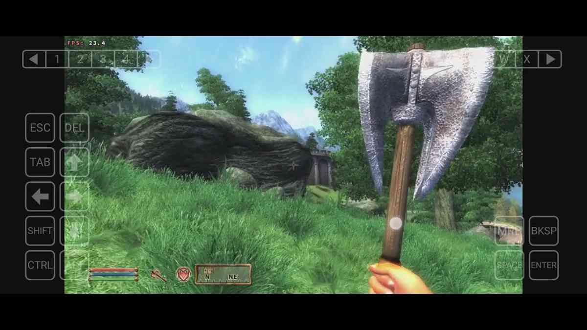 Imagen de Winlator ejecutando Oblivion