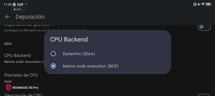 Activar NCE en yuzu para Android