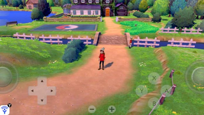 yuzu para Android ejecutando Pokémon Sword de Nintendo Switch